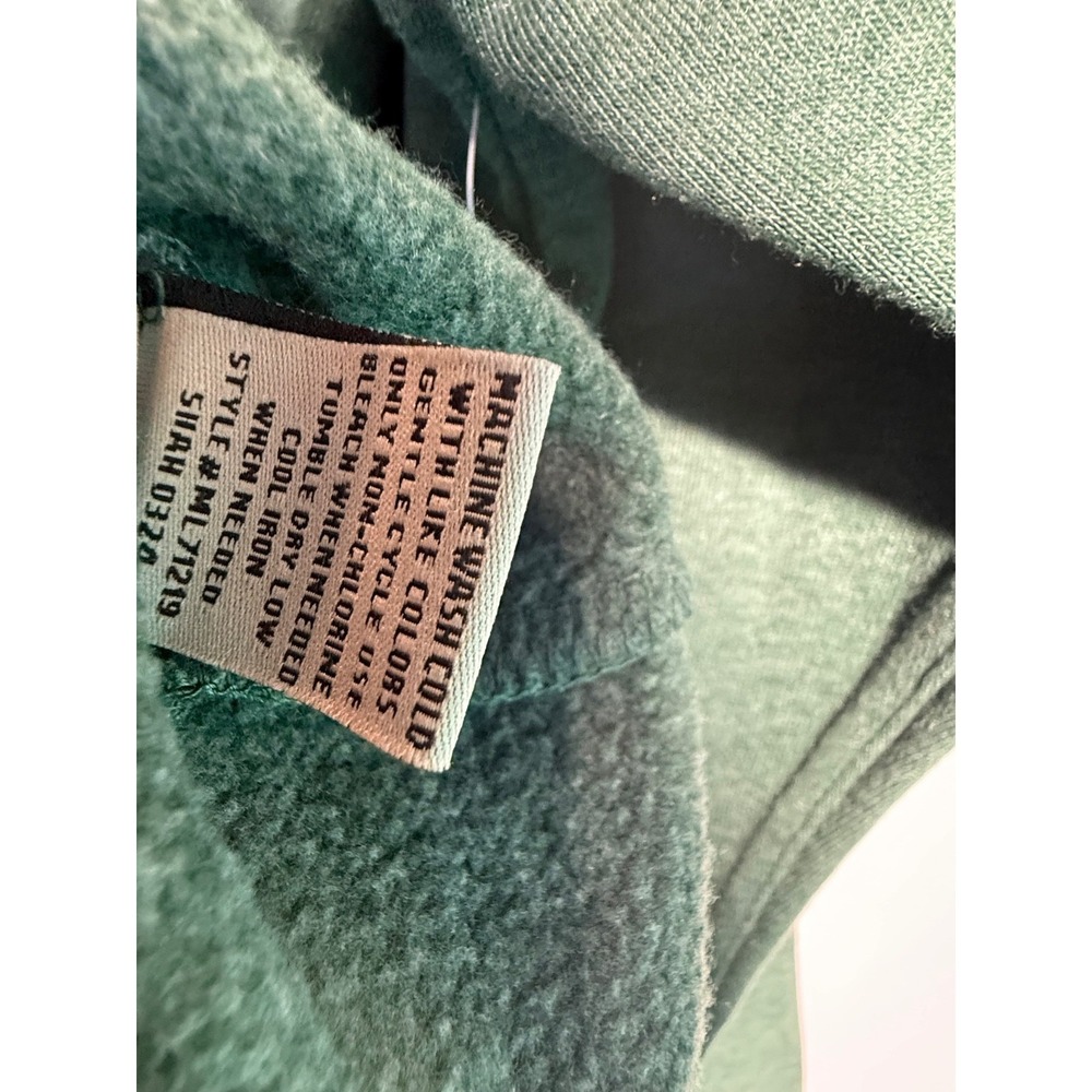 Lazer Mens Relaxed Fit Button Front Burnt Fleece‎ Shirt Jacket Deep Emerald XL - Picture 9 of 11